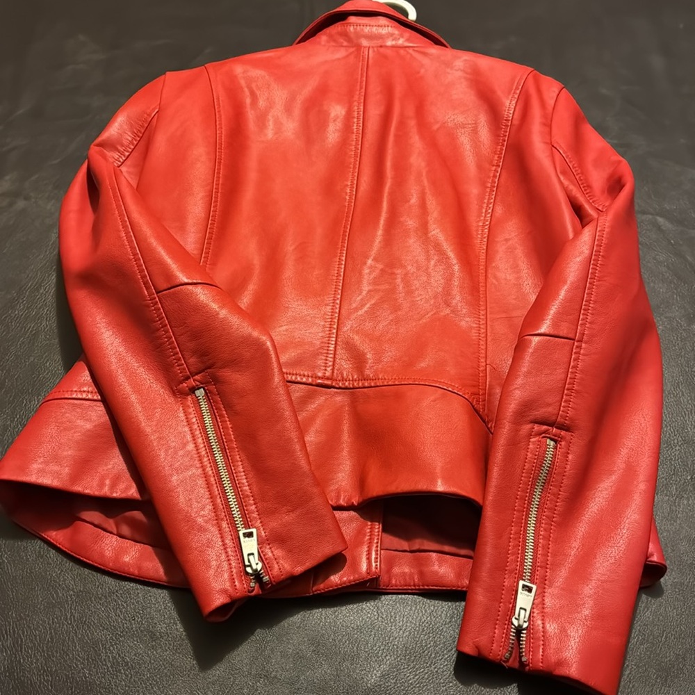 Levi Strauss & Company Red Stunning Jacket Size Large With Silver Hardware - Picture 10 of 12